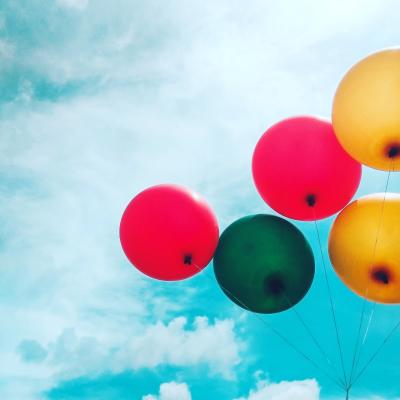 ballonnen in de lucht